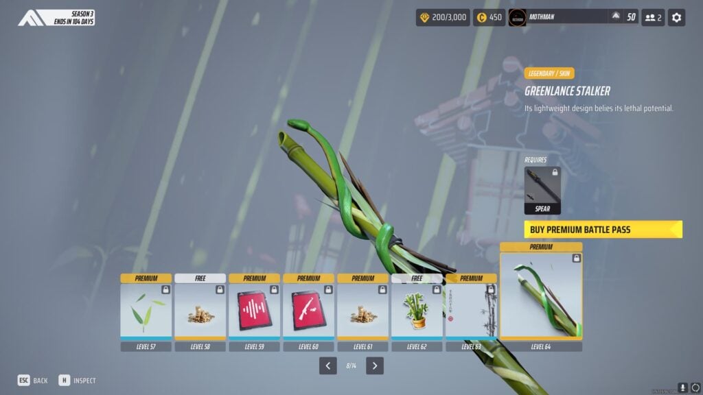 Page 8 of The Finals Season 3 Battle Pass.