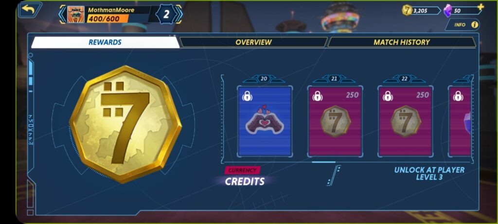 Part of the Player XP rewards in Star Wars: Hunters.