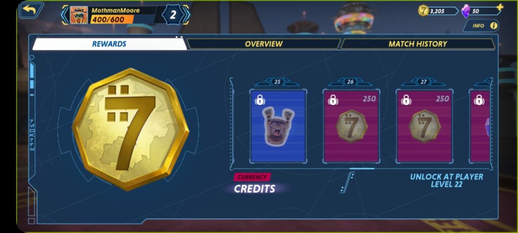 Part of the Player XP rewards in Star Wars: Hunters.