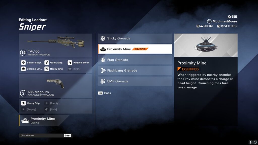 The Proximity Mine as the Device for the best TAC-50 loadout in XDefiant.