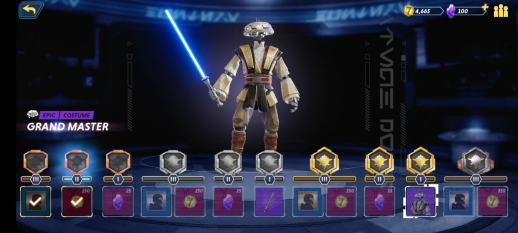 The Grand Master ranked reward in Star Wars: Hunters.