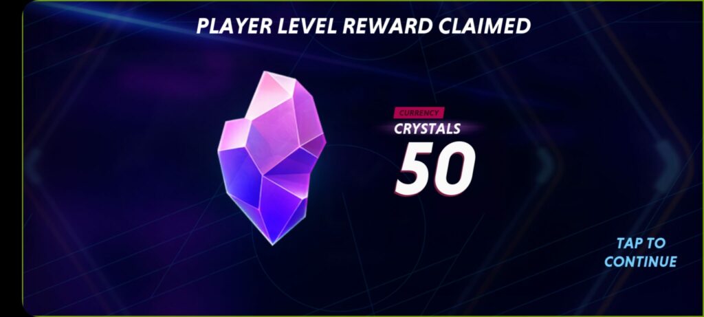 A 50 Crystals reward was redeemed.