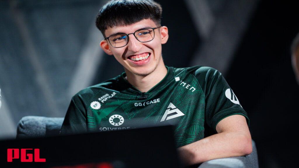 SAW's CS2 star arrozdoce smiles during PGL Copenhagen Major's media day.