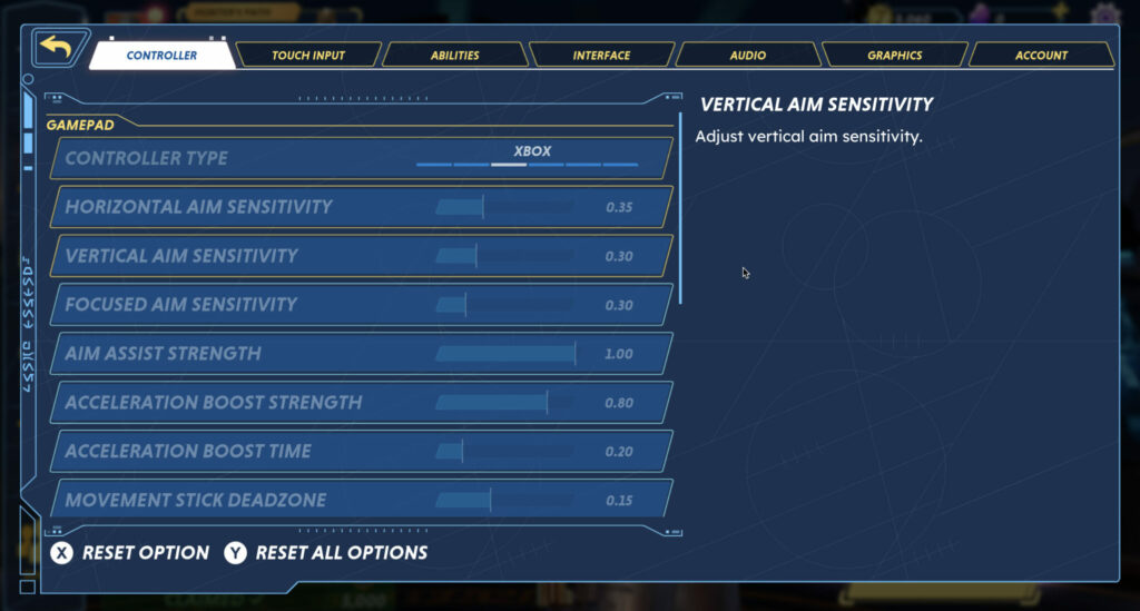 Star Wars: Hunters Controller Settings