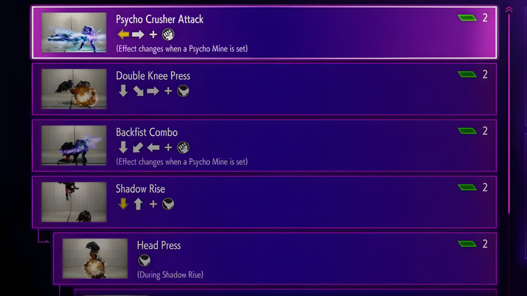 A list of special moves of the Street Fighter 6 character M.Bison