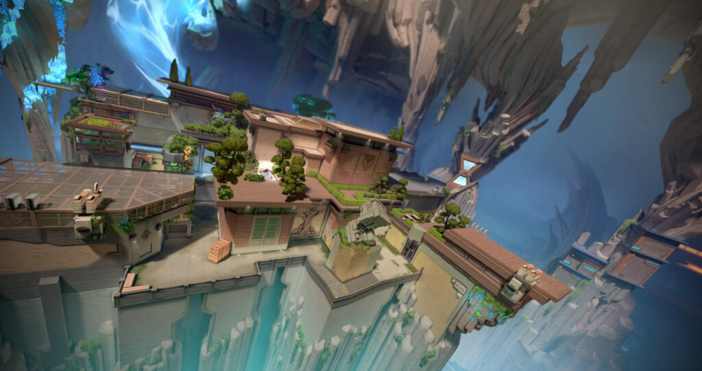 An alternate overview of the Abyss map in VALORANT.