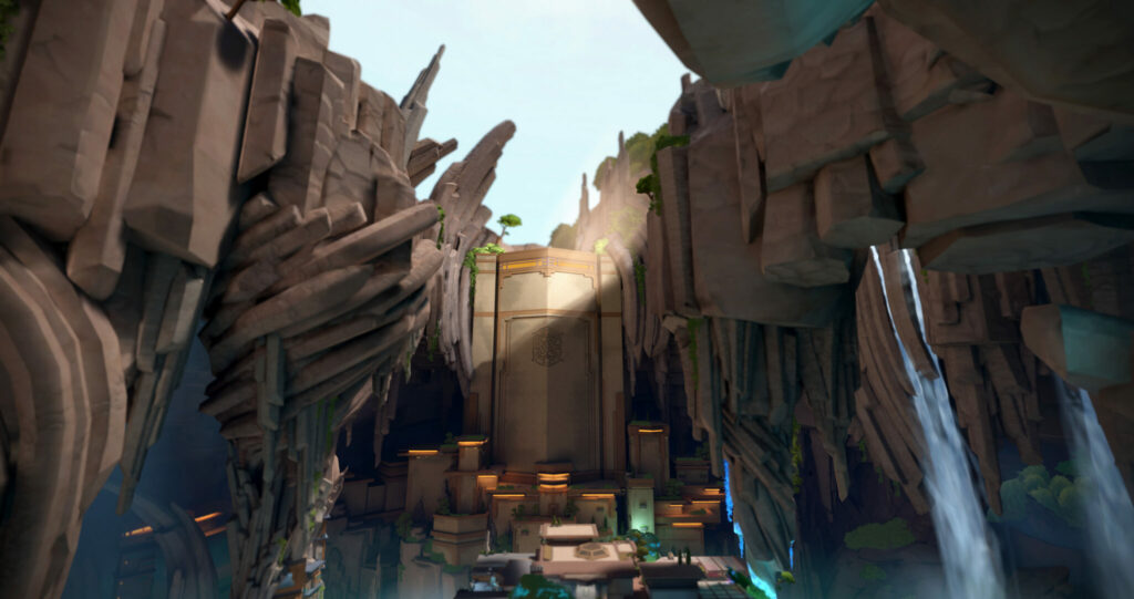 The cliffsides of the map.