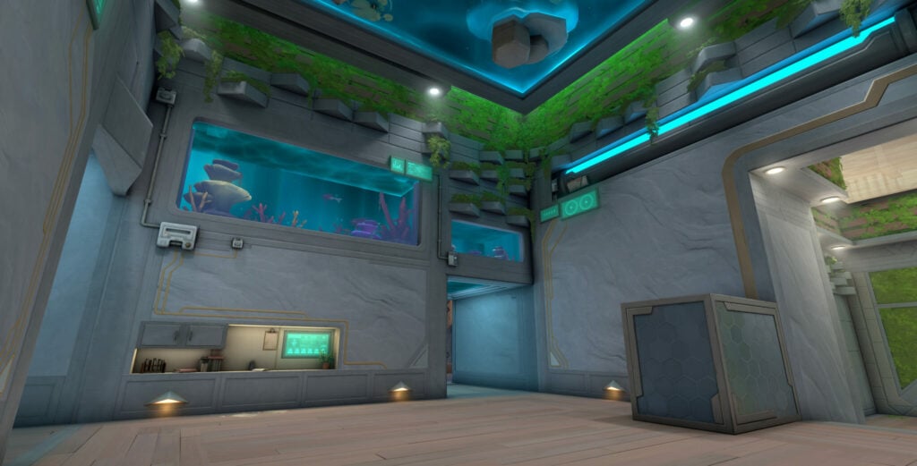 An interior section of the VALORANT Abyss map.