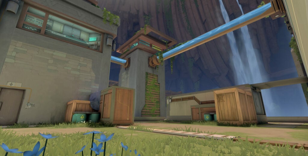 An exterior portion of the map.