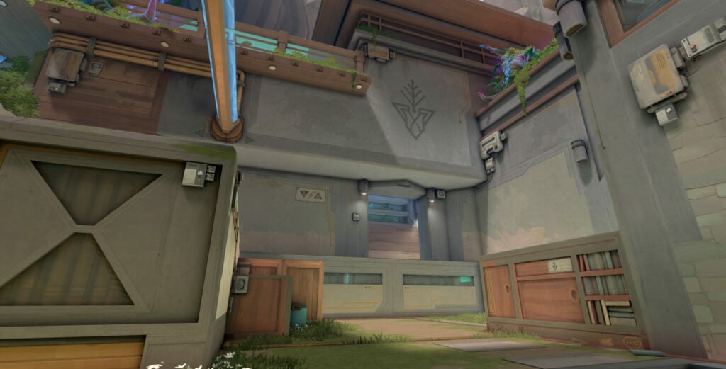 An exterior portion of the map.