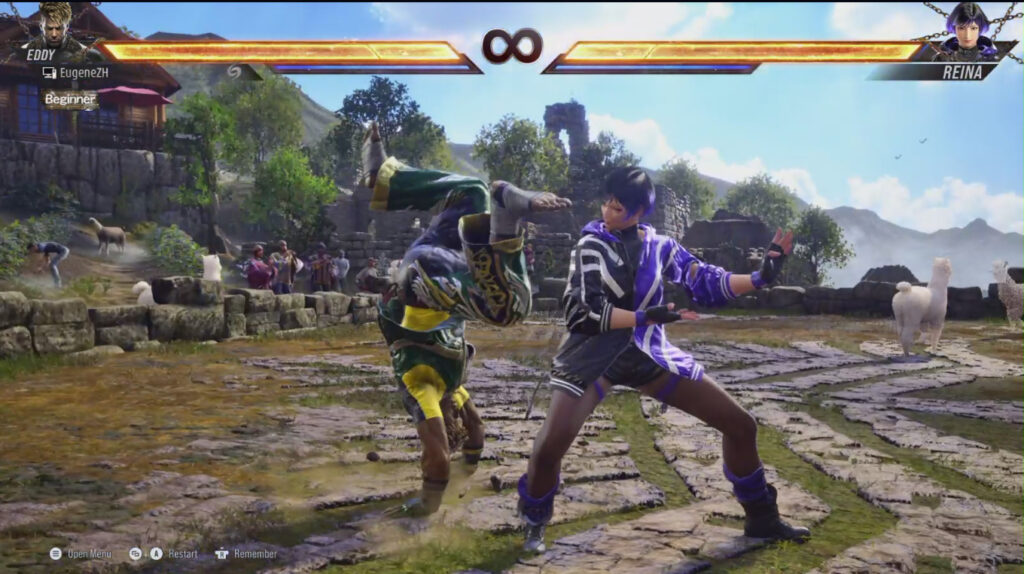 Bananeira or handstand of Eddy Gordo in TEKKEN 8 (game screenshot)
