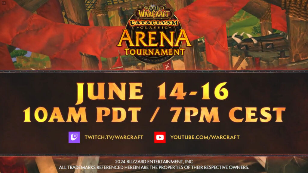 WoW Cataclysm Classic Arena Tournament kicks off this weekend