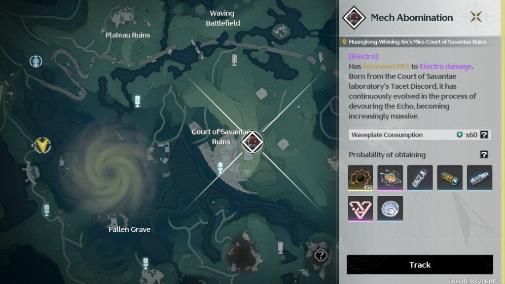 Wuthering Waves Mech Abomination location (image via esports.gg)