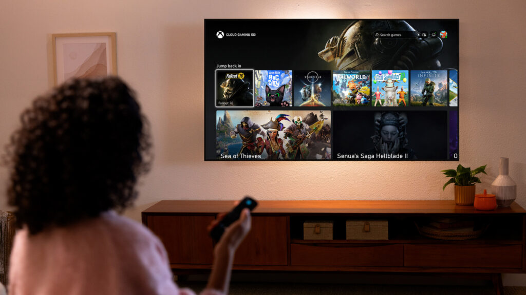 The Xbox app displayed in Amazon Fire TV.