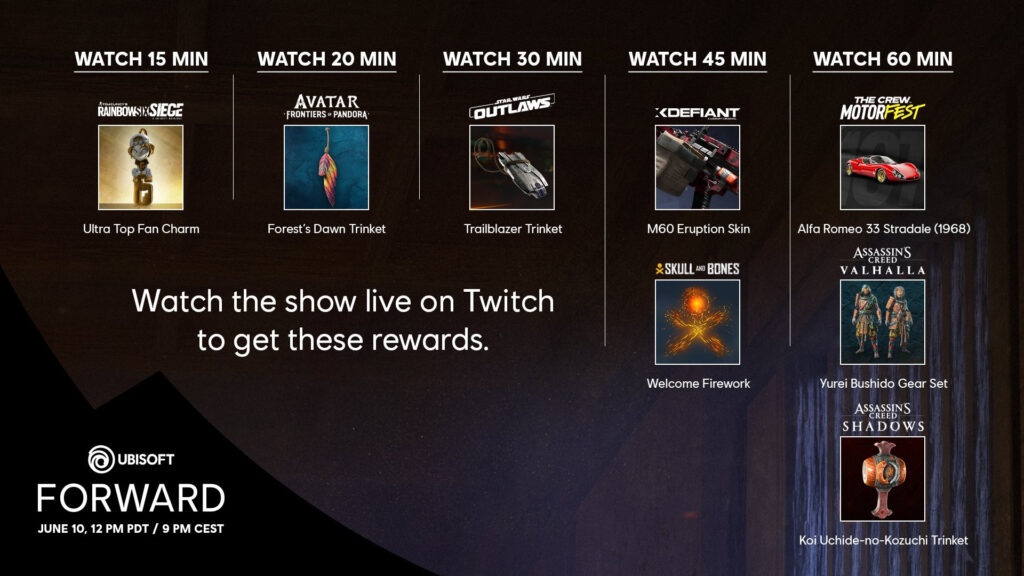 Ubisoft Forward Twitch drops