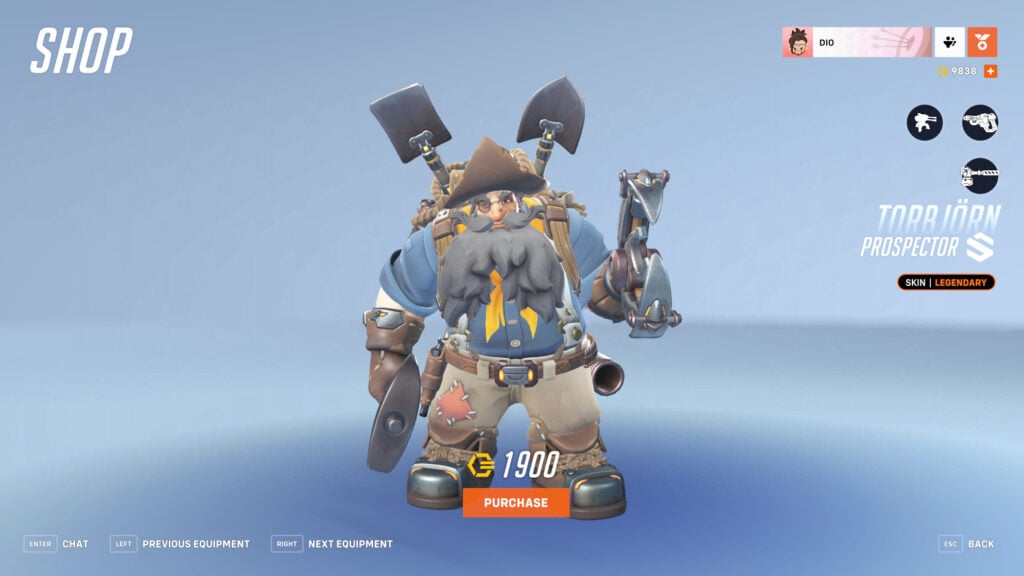 Overwatch 2 Prospector Torbjorn skin