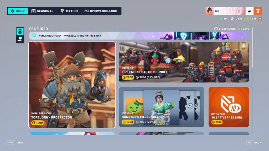 Overwatch 2 June 11, 2024 shop rotation 