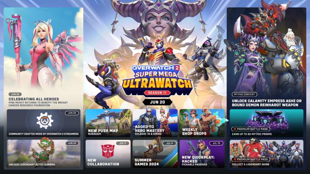 The Overwatch 2 x Transformers collaboration is on the Season 11 roadmap