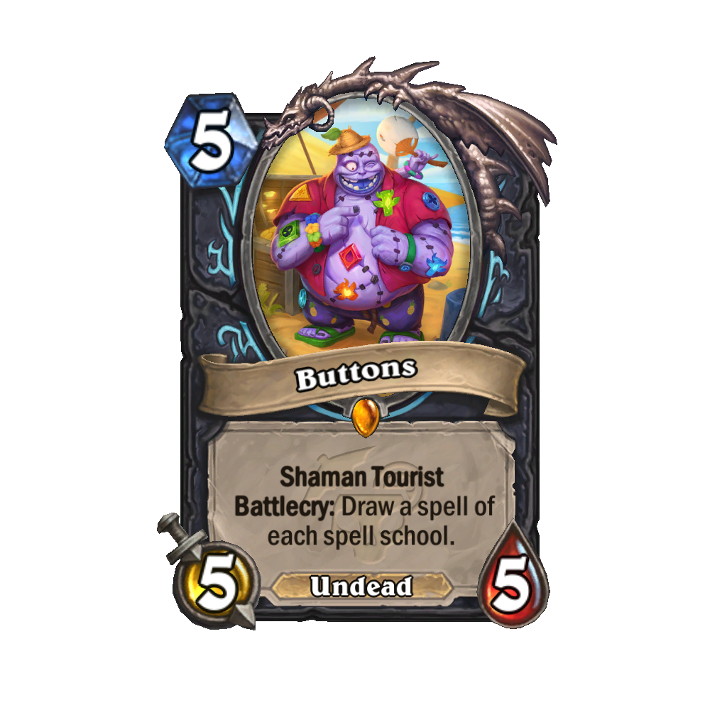 Buttons is another Hearthstone Perils in Paradise card