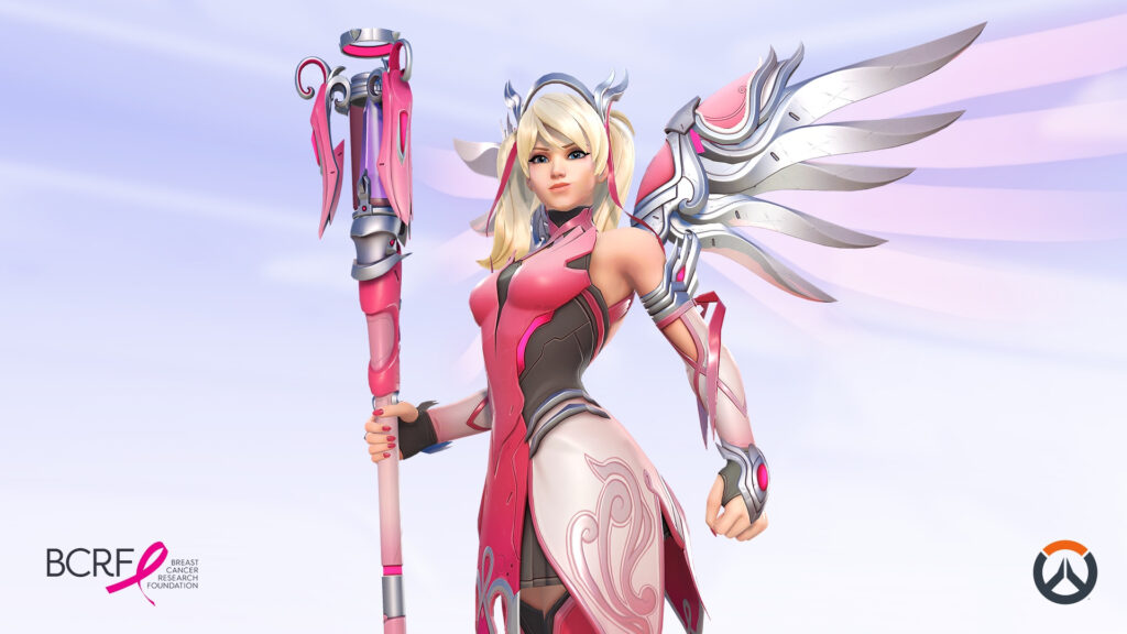 The Pink Mercy skin is mentioned in the Overwatch Purity Test 