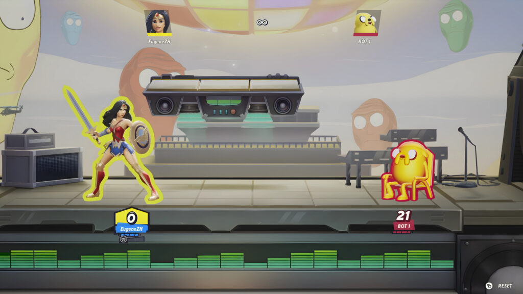 Garnet and Jake the Dog on the MultiVersus map Cromulons: screenshot