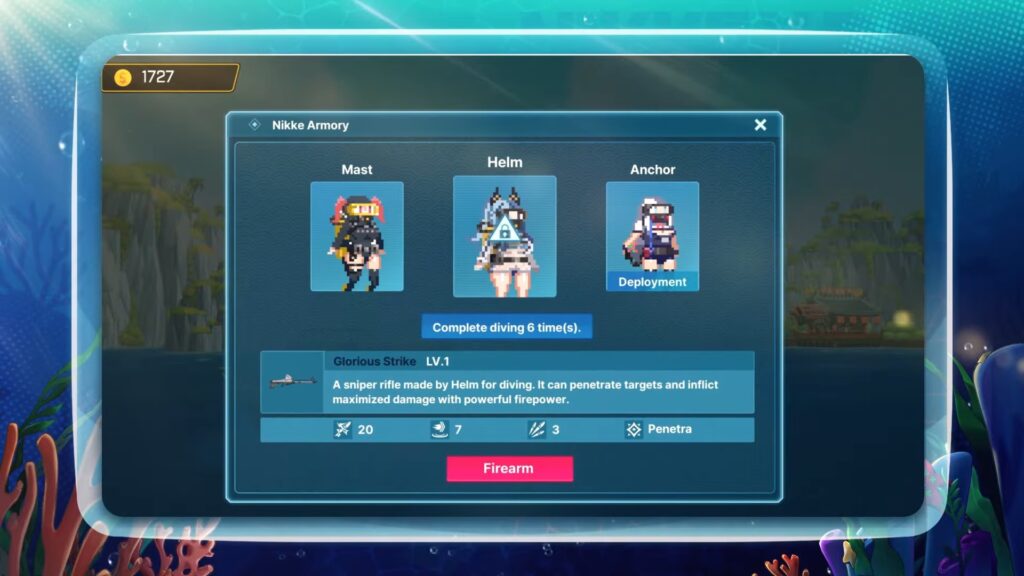 nikke dave the diver weapons