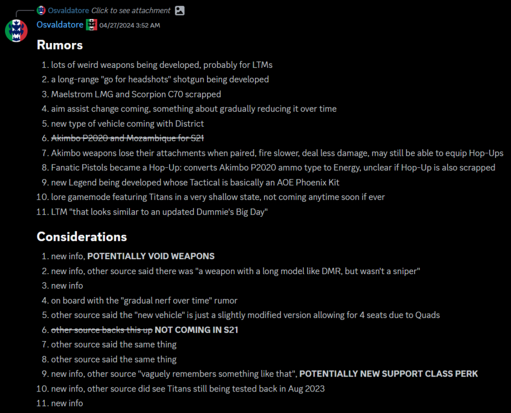Apex Aim Assist Nerf as part of a list of rumours