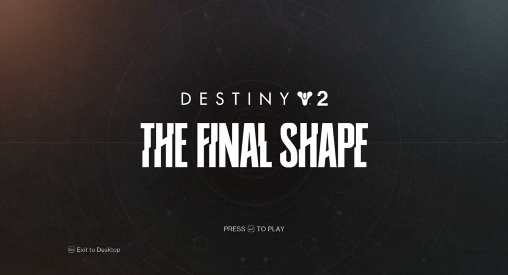 destiny 2 the final shape title screen