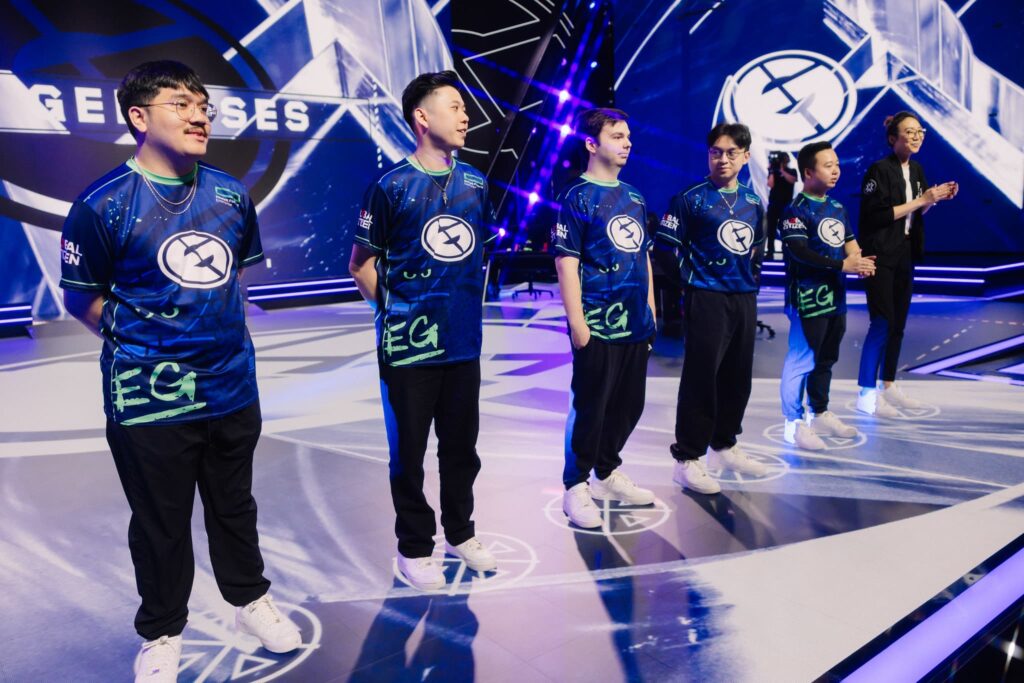 Evil Geniuses, who plays 100 Thieves, on stage at Week 2 of VCT Americas Stage 2 at the Riot Games Arena on July 02, 2024.