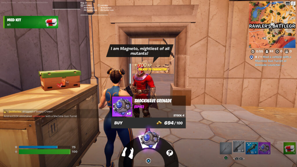 Magneto NPC in Fortnite C5S3