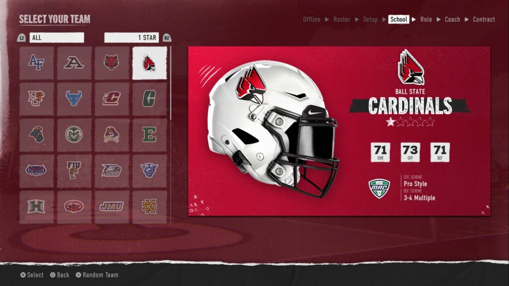 Ball State, one of the best teams to rebuild in College Football 25.
