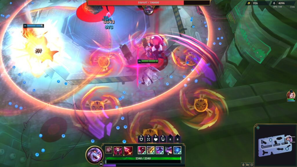 Bel'Veth will spawn spires during her boss fight in LoL Swarm (screenshot via esports.gg)