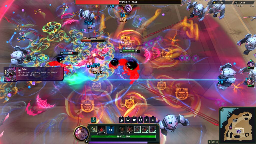 Briar can Fear you into leaving the circle during her boss fight. (screenshot via esports.gg)