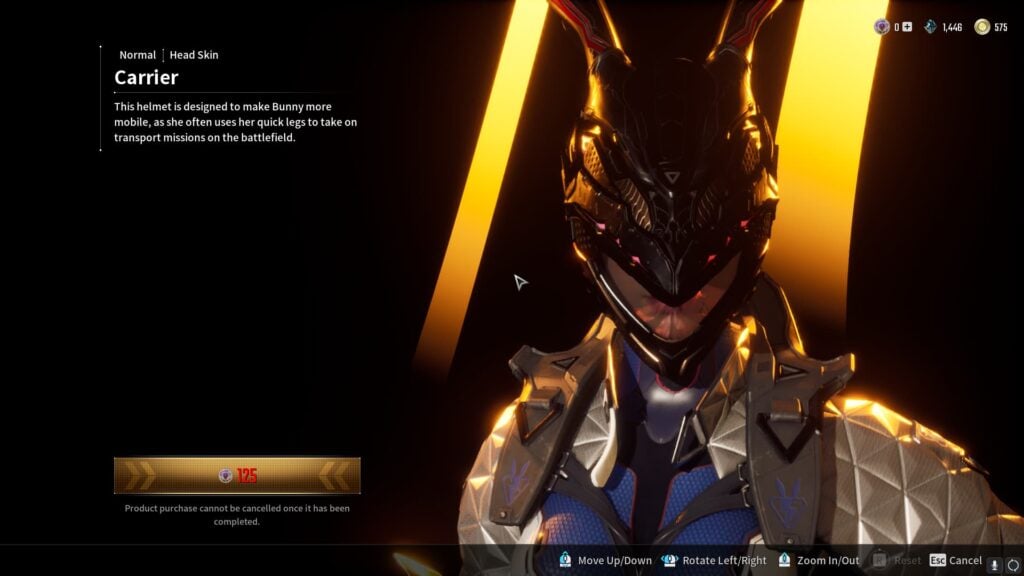 The Carrier Head Skin for Bunny in The First Descendant.
