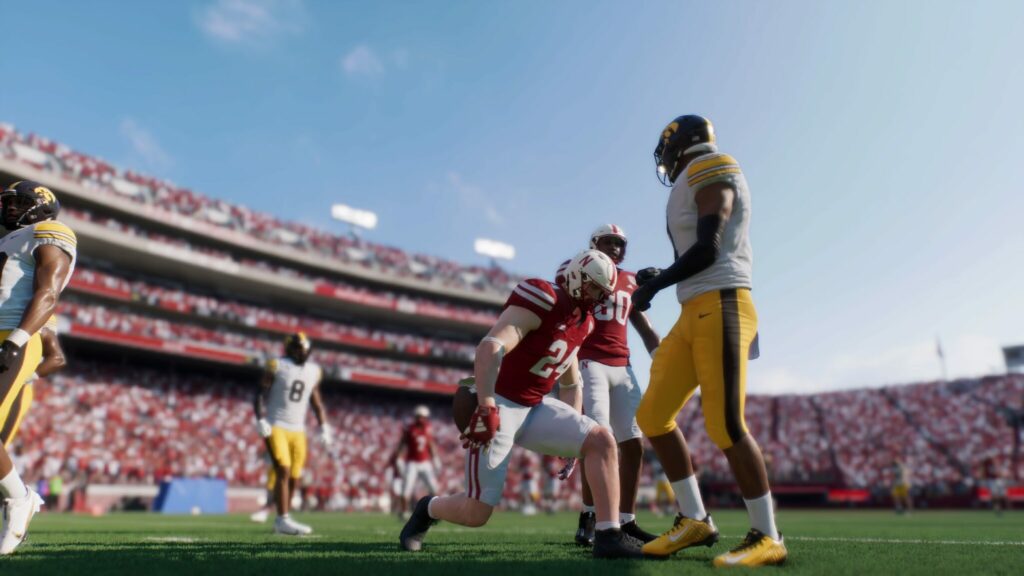 A first down celebration.