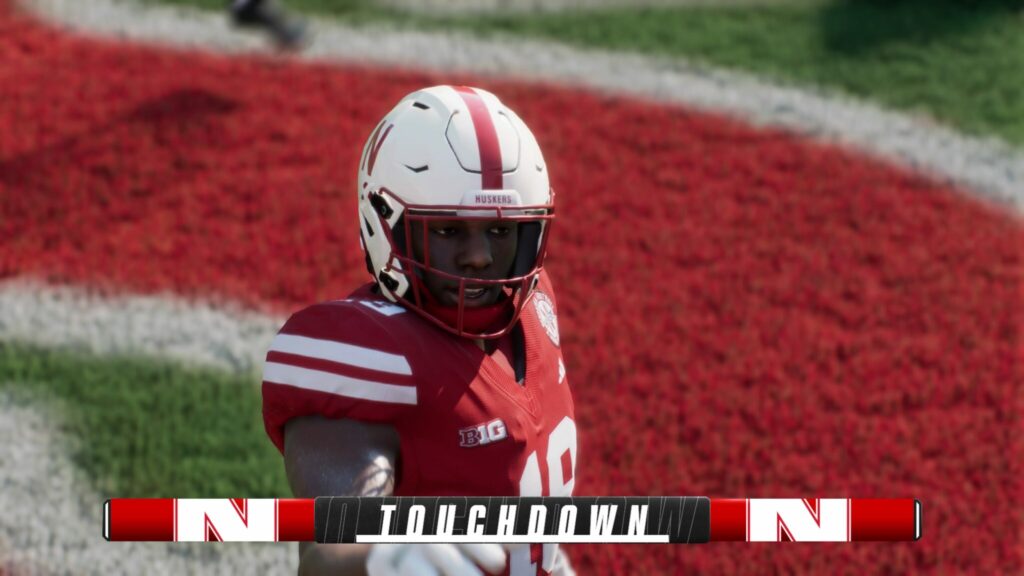 A touchdown celebration in College Football 25.