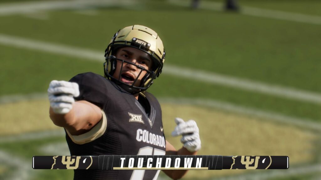 A touchdown celebration in College Football 25.