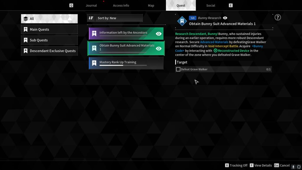 Quest to unlock Bunny.