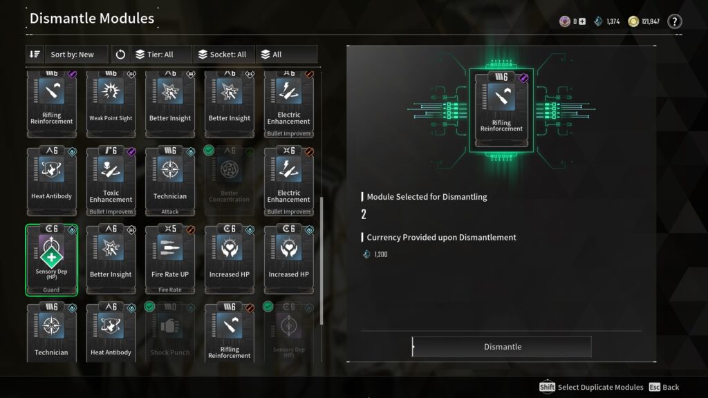 A Module in the Dismantle Module screen of The First Descendant, which rewards the player with Kuiper Shards.