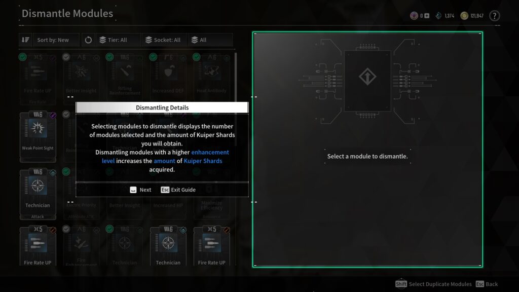 The details of Dismantling Module in The First Descendant, a much-needed step to get Kuiper Shards
