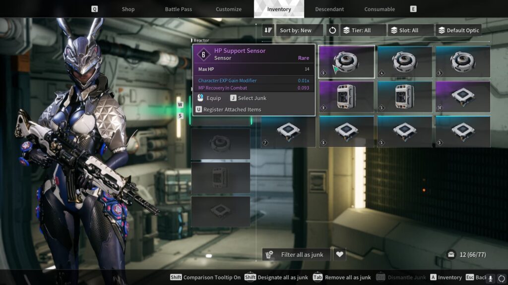 An external component in The First Descendant that has a slight EXP boost.