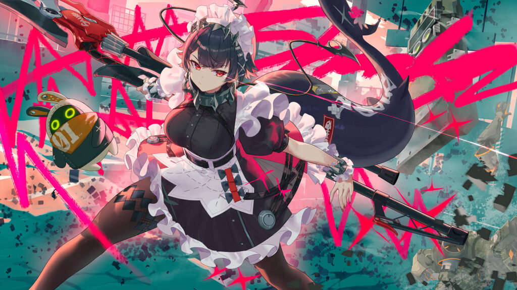 Ellen Joe from Zenless Zone Zero colorful wallpaper by Salmon88