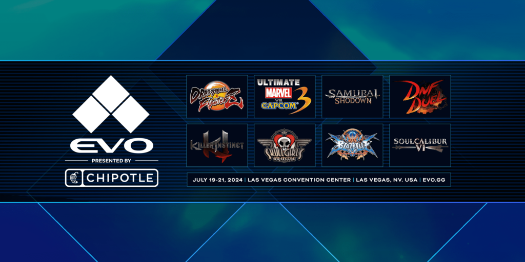 Community tournaments at the fighting games esports event Evo 2024