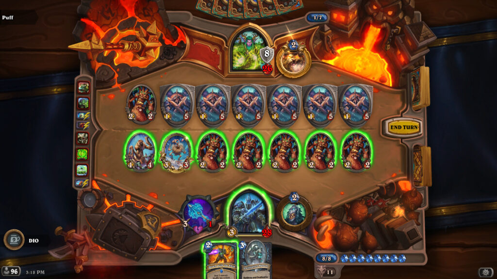 A wall of Taunt minions 