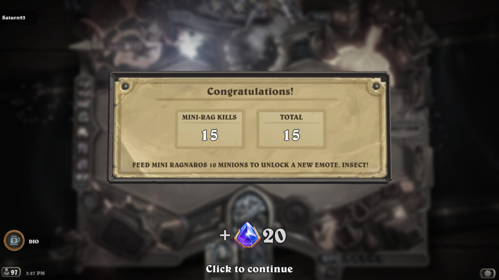 Feed Mini-Rag to unlock a new emote 