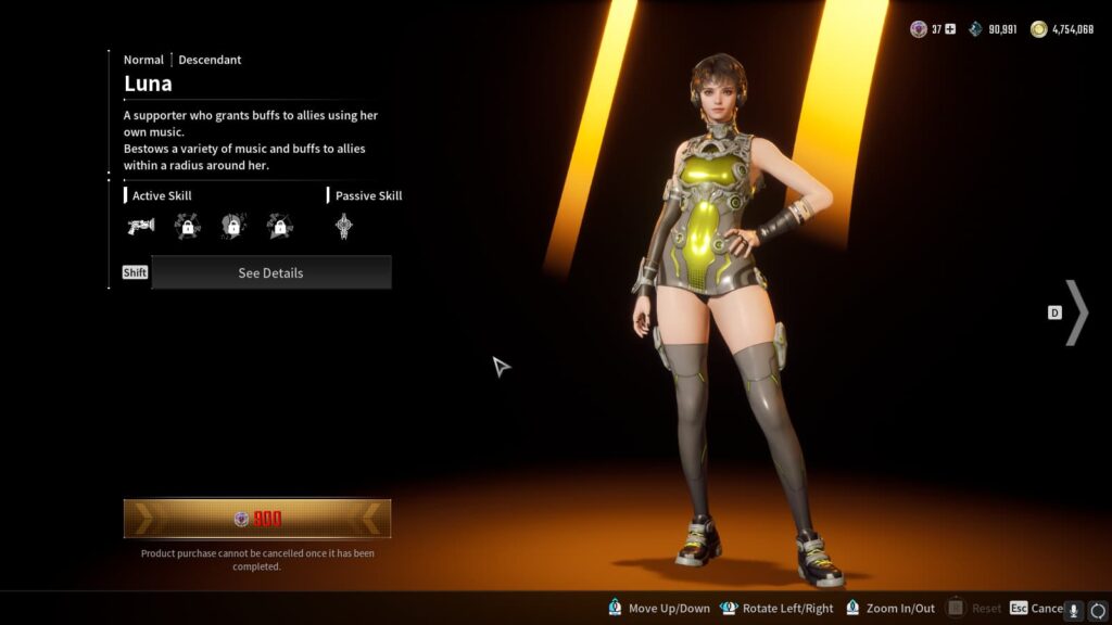 Unlock Luna by purchasing her alone in The First Descendant.