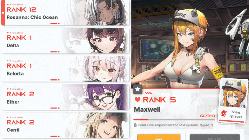 NIKKE Bond Level Rank Explained (Advise, Gifts & Message)