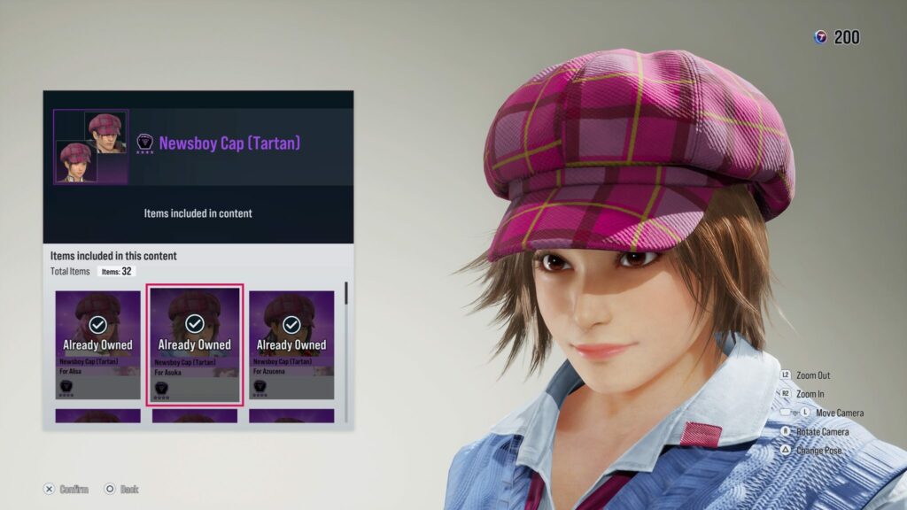 Asuka wearing the Newsboy Cap from the Tekken 8 Fight Pass 2