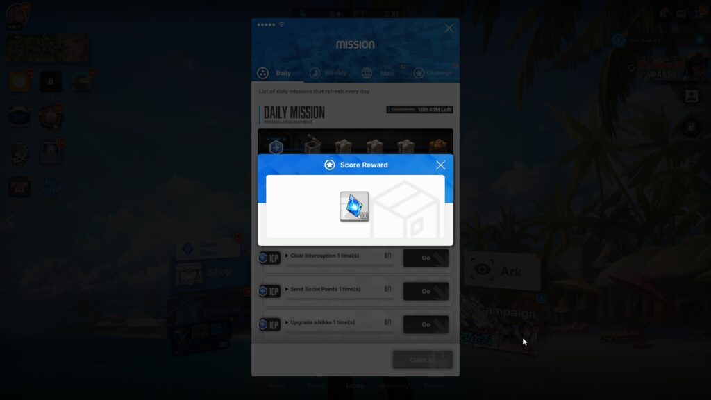 Daily NIKKE login rewards Gems