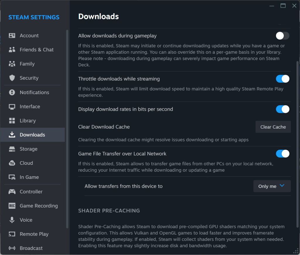 Clear Steam Client Cache to fix packet loss